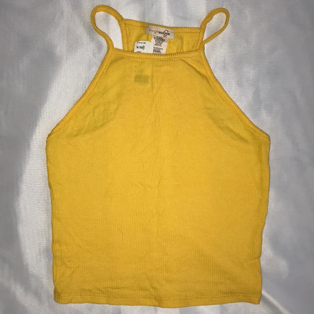 5/$15 Yellow Tank Crop Top